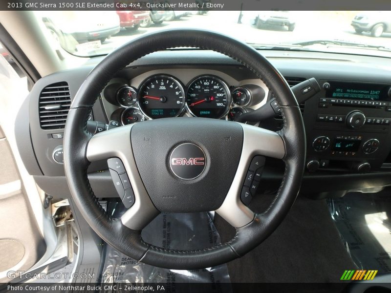 Quicksilver Metallic / Ebony 2013 GMC Sierra 1500 SLE Extended Cab 4x4