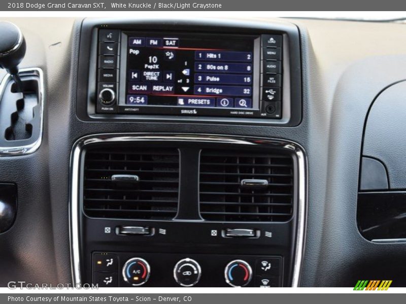 White Knuckle / Black/Light Graystone 2018 Dodge Grand Caravan SXT