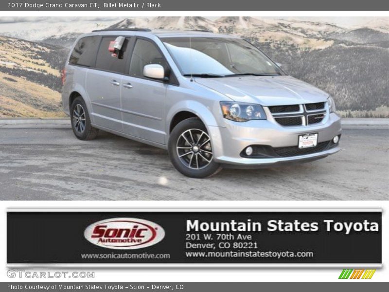 Billet Metallic / Black 2017 Dodge Grand Caravan GT