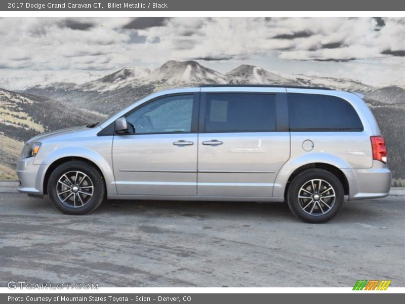 Billet Metallic / Black 2017 Dodge Grand Caravan GT