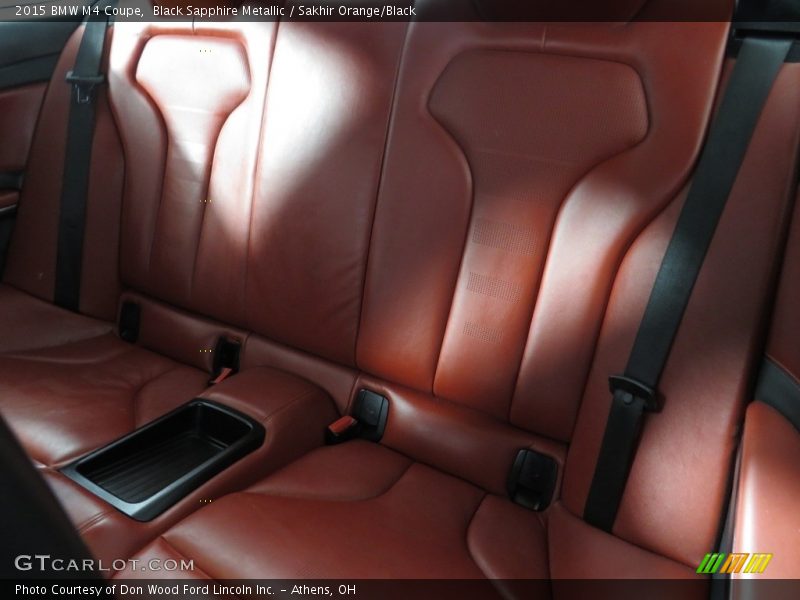 Black Sapphire Metallic / Sakhir Orange/Black 2015 BMW M4 Coupe