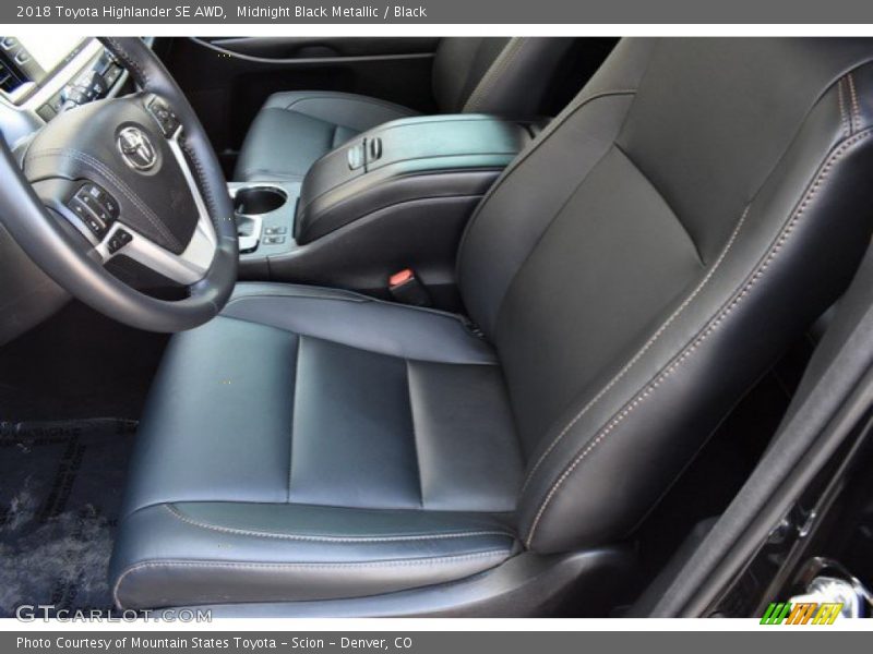 Midnight Black Metallic / Black 2018 Toyota Highlander SE AWD
