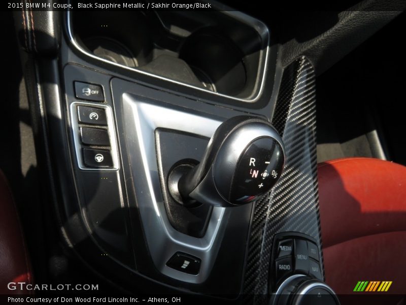 Black Sapphire Metallic / Sakhir Orange/Black 2015 BMW M4 Coupe