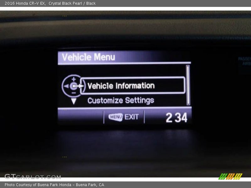 Crystal Black Pearl / Black 2016 Honda CR-V EX