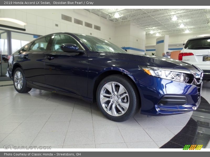 Obsidian Blue Pearl / Gray 2019 Honda Accord LX Sedan