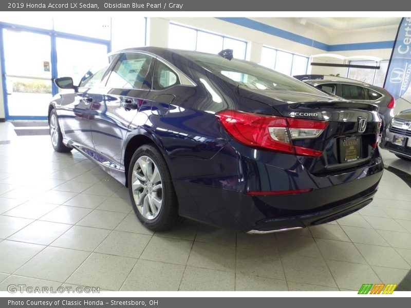 Obsidian Blue Pearl / Gray 2019 Honda Accord LX Sedan