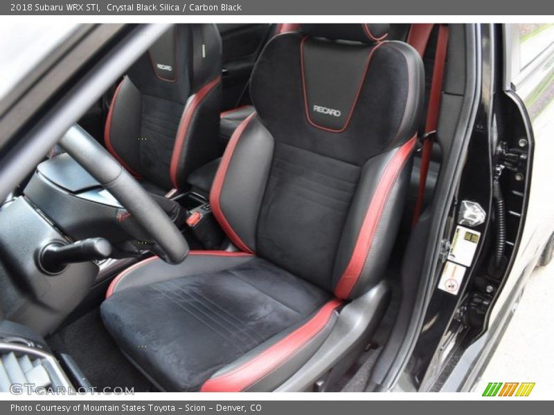 Front Seat of 2018 WRX STI