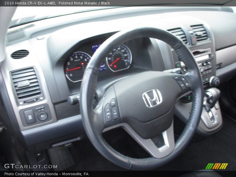 Polished Metal Metallic / Black 2010 Honda CR-V EX-L AWD