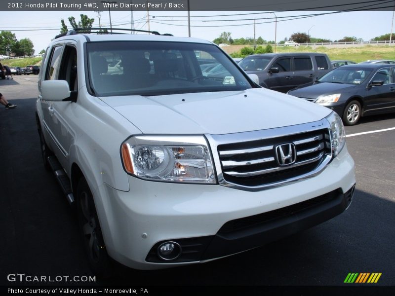White Diamond Pearl / Black 2012 Honda Pilot Touring 4WD