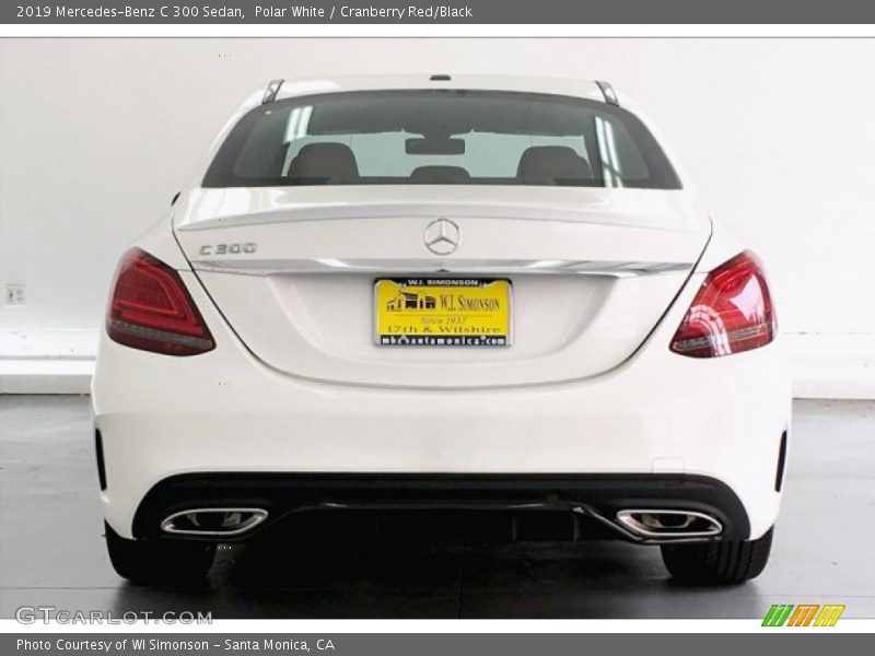 Polar White / Cranberry Red/Black 2019 Mercedes-Benz C 300 Sedan