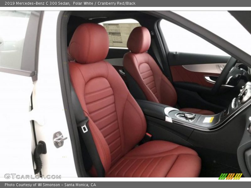 Polar White / Cranberry Red/Black 2019 Mercedes-Benz C 300 Sedan