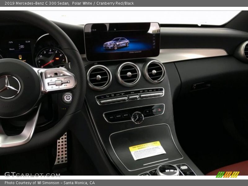 Polar White / Cranberry Red/Black 2019 Mercedes-Benz C 300 Sedan