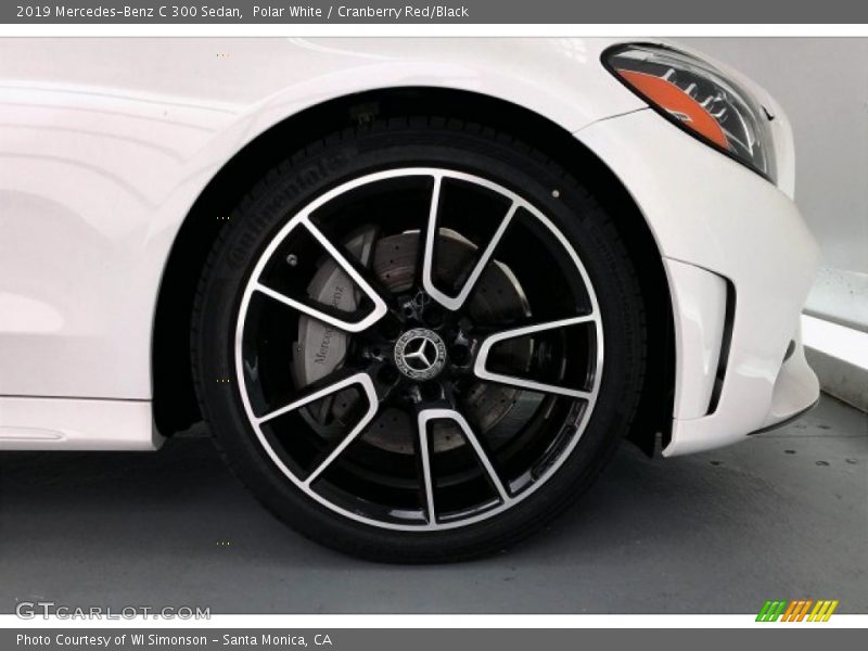 Polar White / Cranberry Red/Black 2019 Mercedes-Benz C 300 Sedan