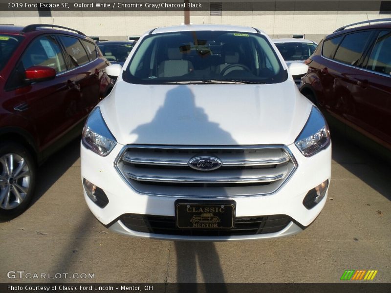 Oxford White / Chromite Gray/Charcoal Black 2019 Ford Escape SE