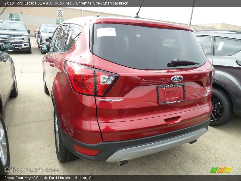 Ruby Red / Chromite Gray/Charcoal Black 2019 Ford Escape SE 4WD