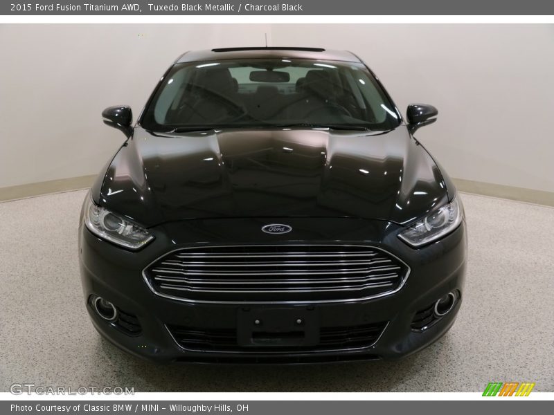 Tuxedo Black Metallic / Charcoal Black 2015 Ford Fusion Titanium AWD