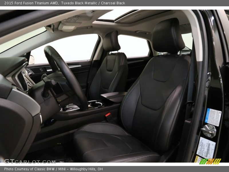 Tuxedo Black Metallic / Charcoal Black 2015 Ford Fusion Titanium AWD