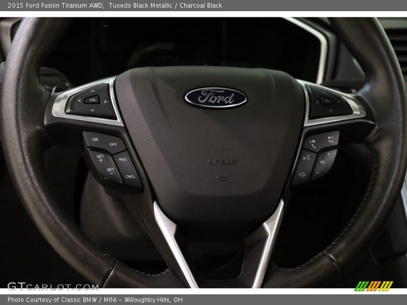 Tuxedo Black Metallic / Charcoal Black 2015 Ford Fusion Titanium AWD