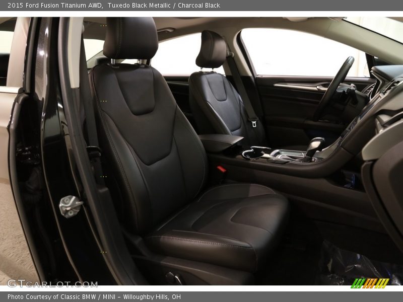 Tuxedo Black Metallic / Charcoal Black 2015 Ford Fusion Titanium AWD
