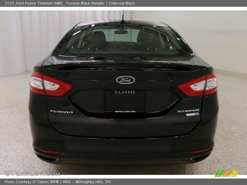 Tuxedo Black Metallic / Charcoal Black 2015 Ford Fusion Titanium AWD