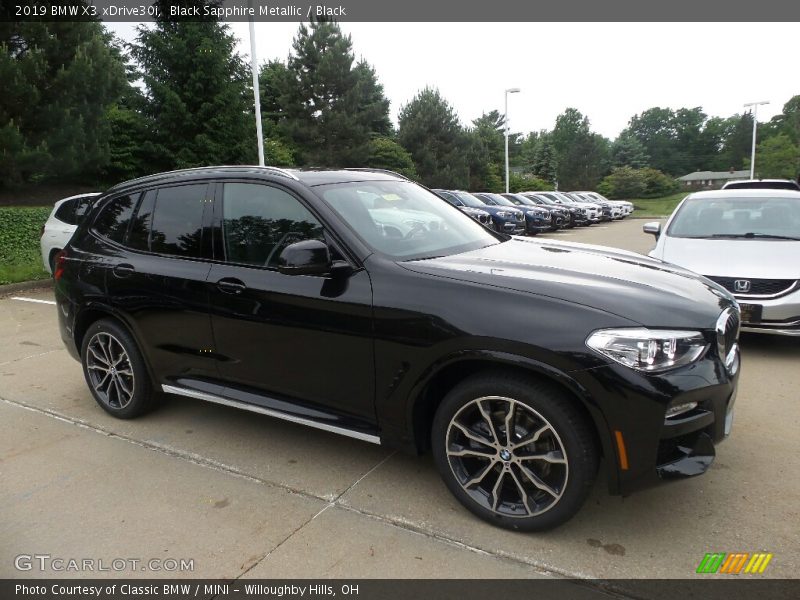 Black Sapphire Metallic / Black 2019 BMW X3 xDrive30i