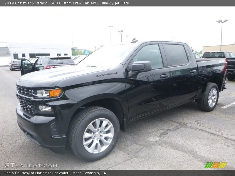 Black / Jet Black 2019 Chevrolet Silverado 1500 Custom Crew Cab 4WD