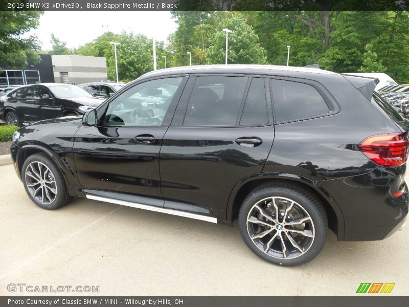 Black Sapphire Metallic / Black 2019 BMW X3 xDrive30i
