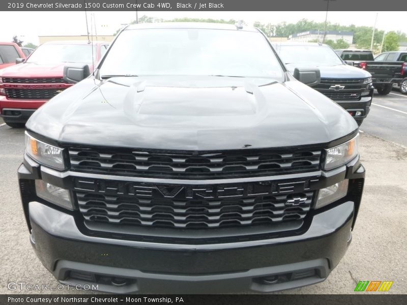 Black / Jet Black 2019 Chevrolet Silverado 1500 Custom Crew Cab 4WD