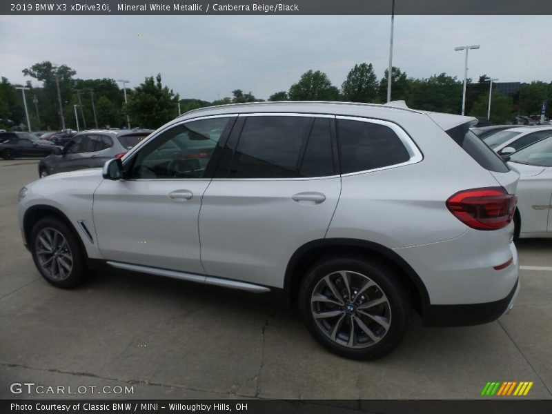 Mineral White Metallic / Canberra Beige/Black 2019 BMW X3 xDrive30i