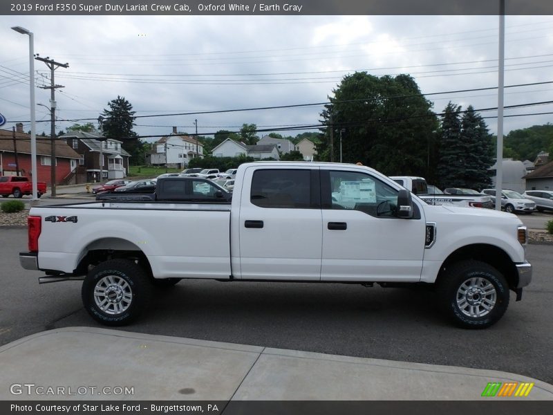 Oxford White / Earth Gray 2019 Ford F350 Super Duty Lariat Crew Cab