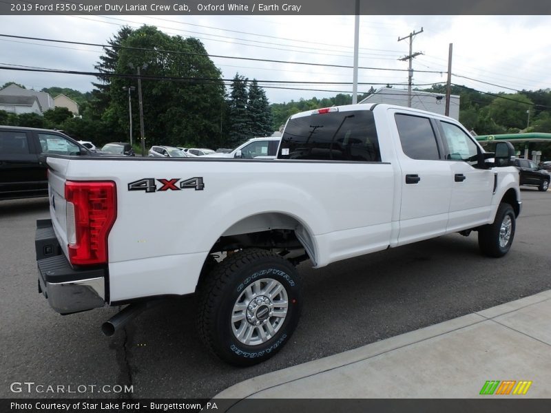 Oxford White / Earth Gray 2019 Ford F350 Super Duty Lariat Crew Cab