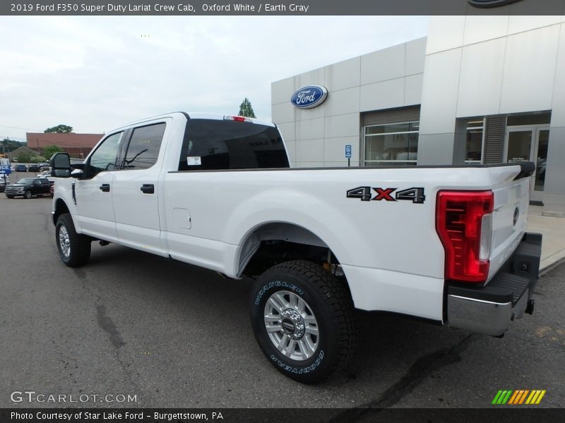 Oxford White / Earth Gray 2019 Ford F350 Super Duty Lariat Crew Cab