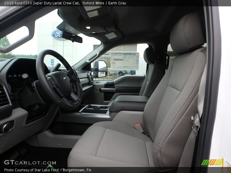Oxford White / Earth Gray 2019 Ford F350 Super Duty Lariat Crew Cab