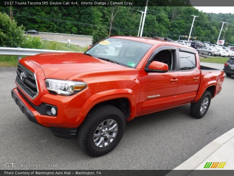 Inferno Orange / Cement Gray 2017 Toyota Tacoma SR5 Double Cab 4x4