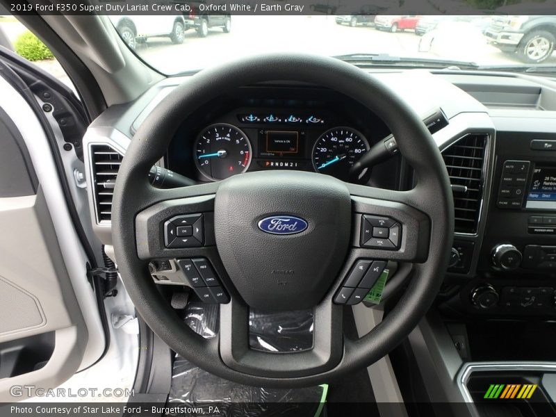 Oxford White / Earth Gray 2019 Ford F350 Super Duty Lariat Crew Cab