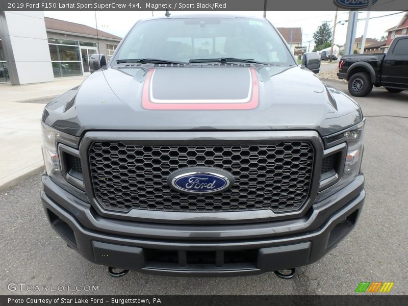 Magnetic / Sport Black/Red 2019 Ford F150 Lariat Sport SuperCrew 4x4