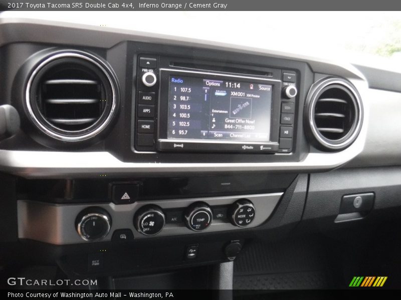 Inferno Orange / Cement Gray 2017 Toyota Tacoma SR5 Double Cab 4x4