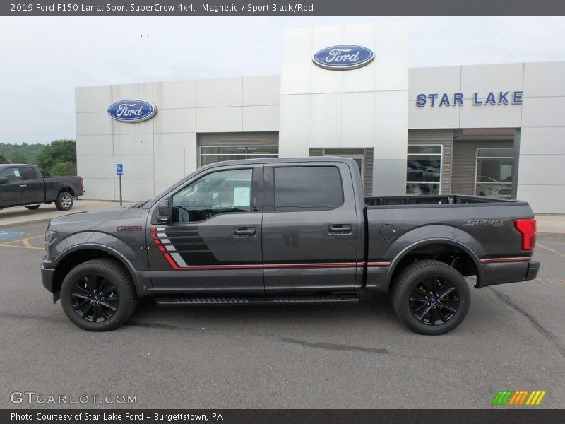 Magnetic / Sport Black/Red 2019 Ford F150 Lariat Sport SuperCrew 4x4