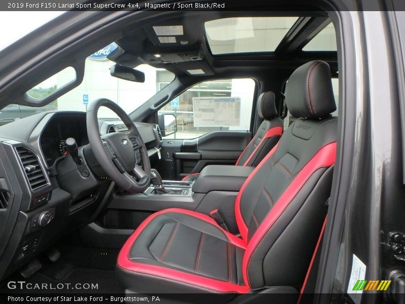  2019 F150 Lariat Sport SuperCrew 4x4 Sport Black/Red Interior
