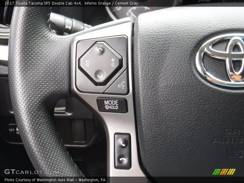 Inferno Orange / Cement Gray 2017 Toyota Tacoma SR5 Double Cab 4x4