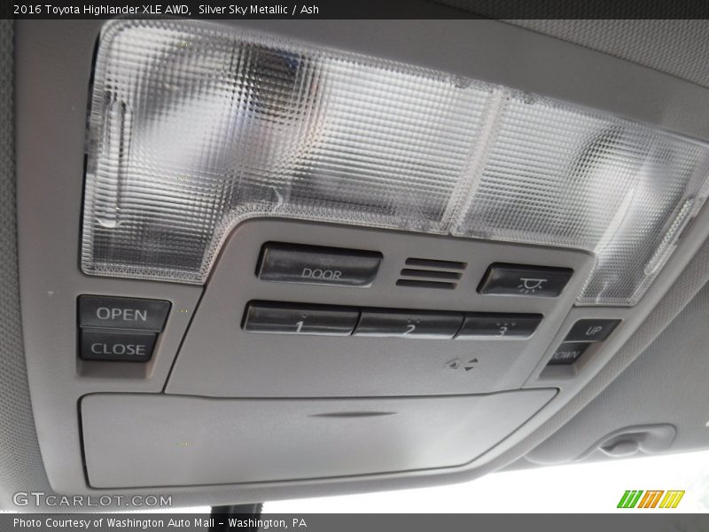 Silver Sky Metallic / Ash 2016 Toyota Highlander XLE AWD