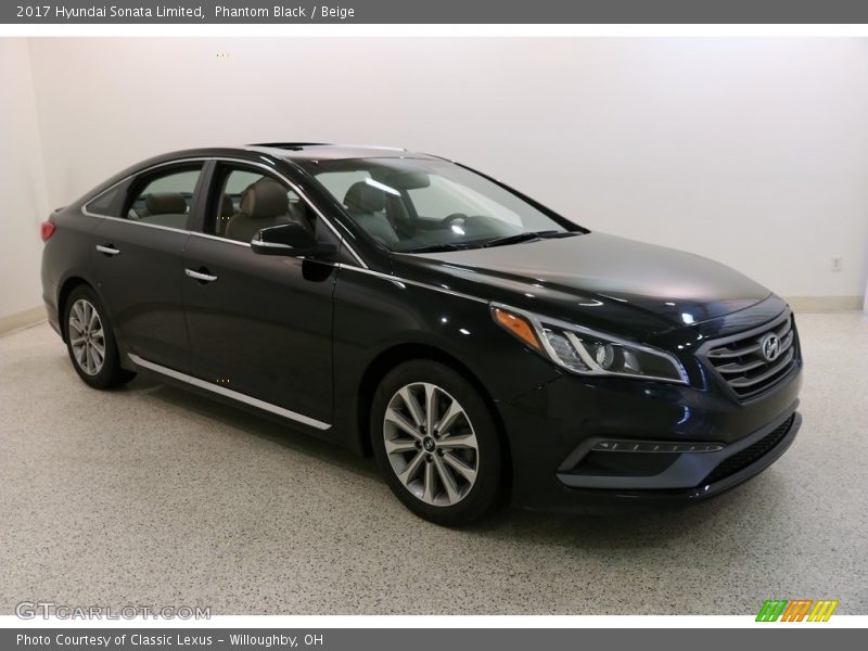 Phantom Black / Beige 2017 Hyundai Sonata Limited