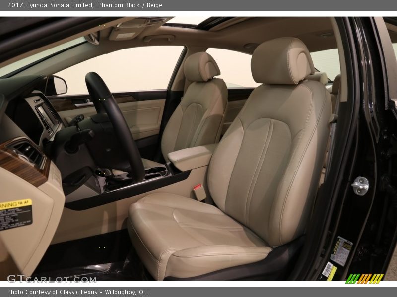 Phantom Black / Beige 2017 Hyundai Sonata Limited