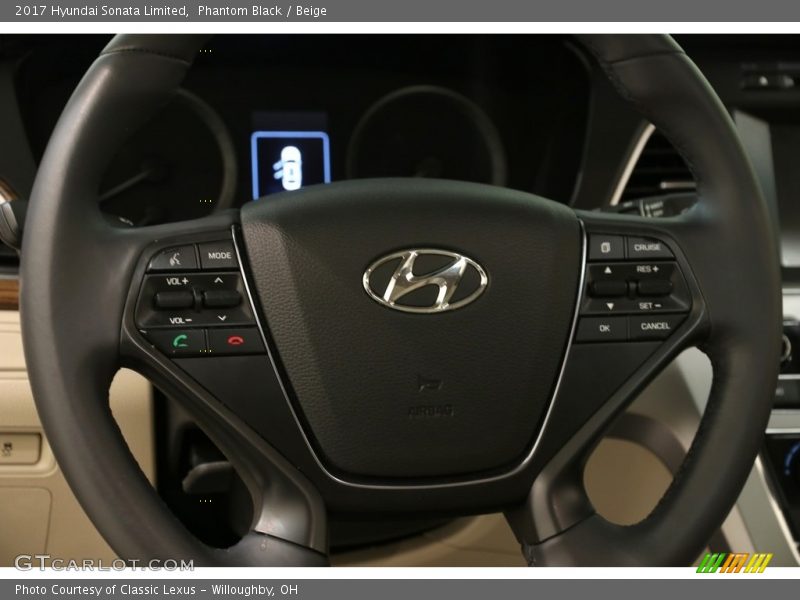 Phantom Black / Beige 2017 Hyundai Sonata Limited