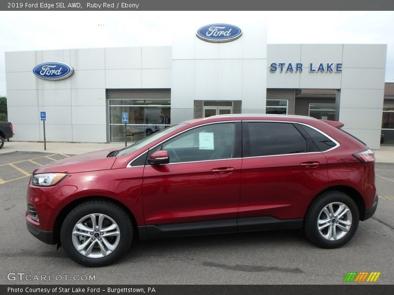 Ruby Red / Ebony 2019 Ford Edge SEL AWD