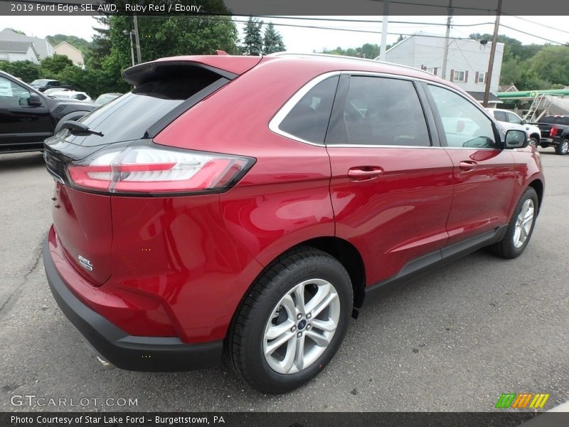 Ruby Red / Ebony 2019 Ford Edge SEL AWD