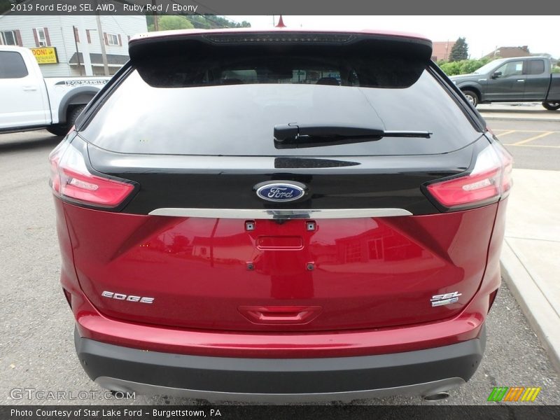 Ruby Red / Ebony 2019 Ford Edge SEL AWD