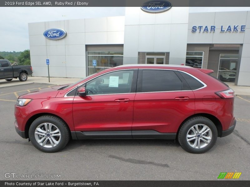 Ruby Red / Ebony 2019 Ford Edge SEL AWD