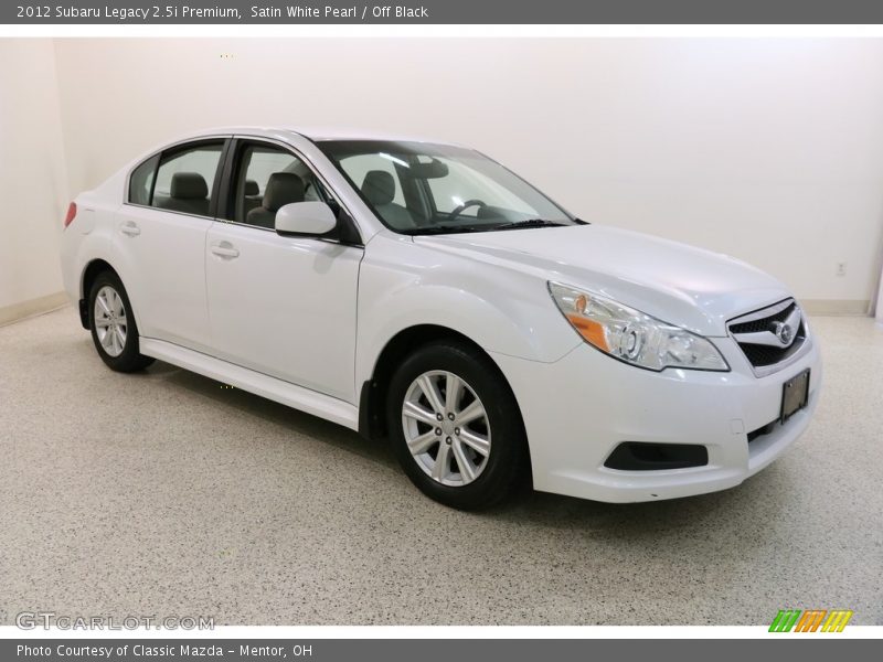 Satin White Pearl / Off Black 2012 Subaru Legacy 2.5i Premium