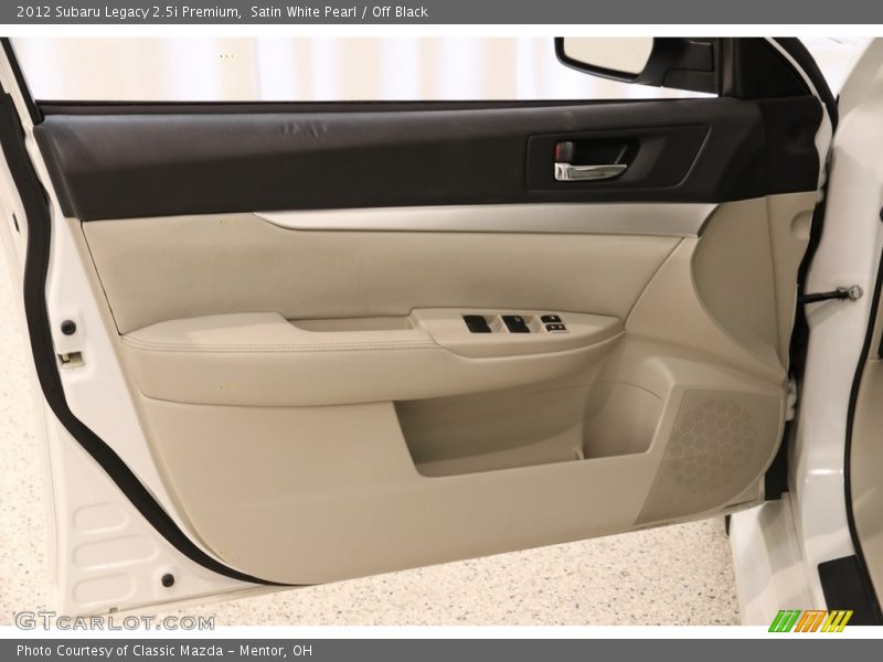 Satin White Pearl / Off Black 2012 Subaru Legacy 2.5i Premium